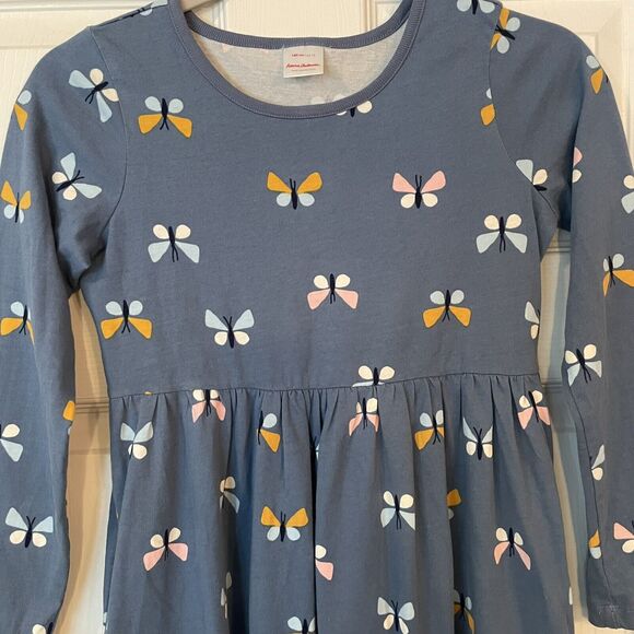 Hanna Andersson Girl’s Fable Playdress Sz 10 Blue Butterflies Casual School - Picture 2 of 10